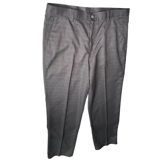 PGA Tour Pro Series Mens Gray Plaid Golf Pants 36x32 Polyester Blend 45o - Picture 1 of 7